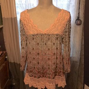 SELF ESTEEM LACE FLORAL TOP